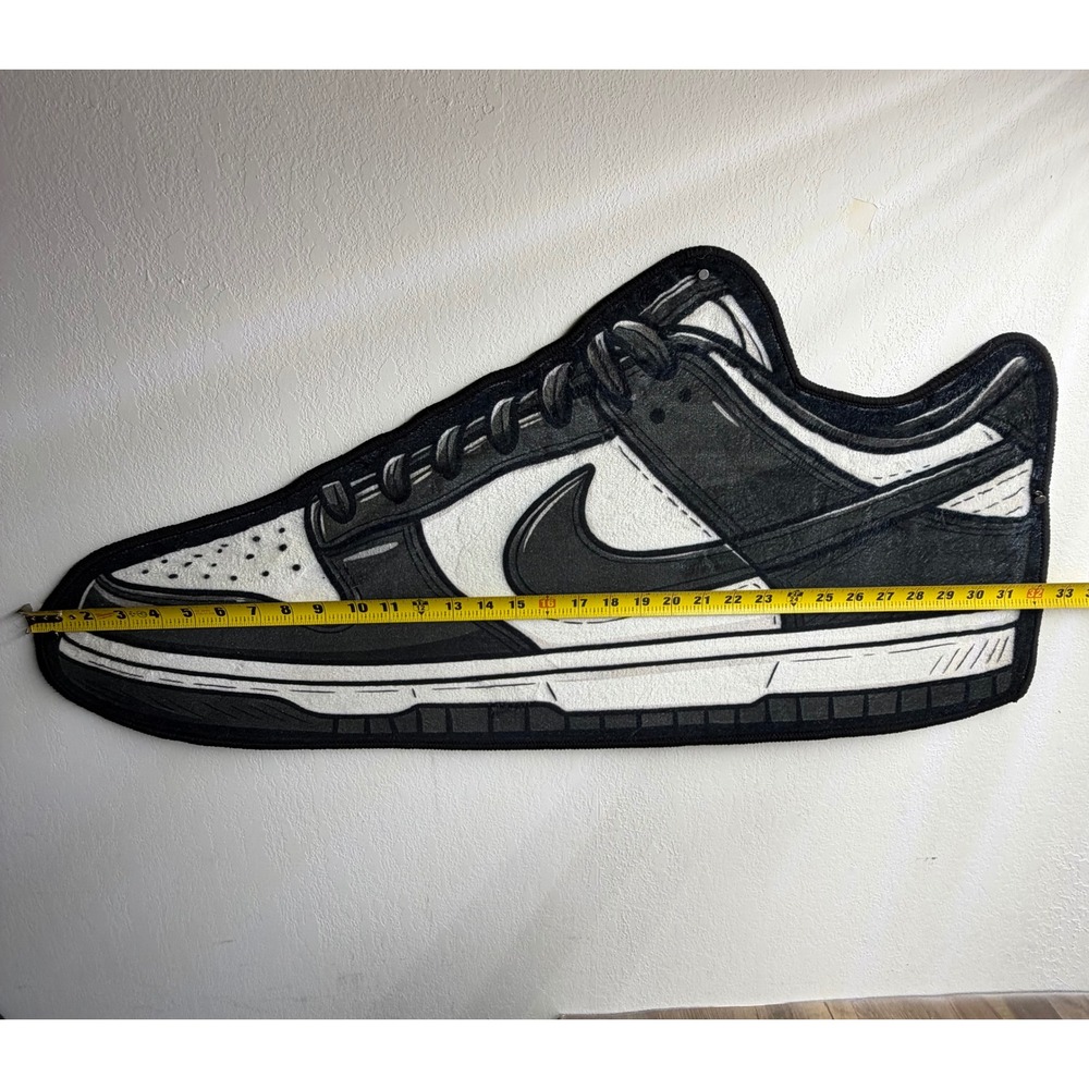 Nike Dunk Panda Rug Hand Tufted Black White Hypebeast floor & wall Decor